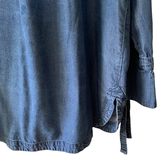 Banana Republic Women’s Chambray Denim Blue Button Up Shirt Long Sleeve - Picture 5 of 12